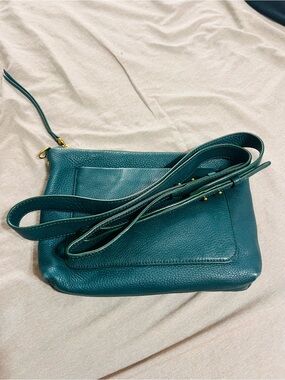 HOBO Teal Pebbled Leather Shoulder Crossbody